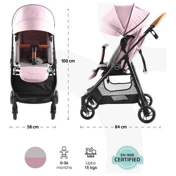Moon Revo 360 Degree Swivel Baby Stroller - Pink