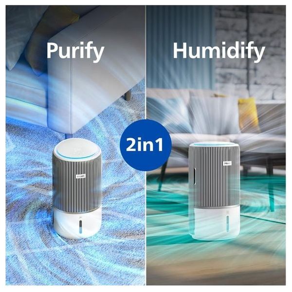 فيليبس AC3420 – منقي هواء ومرطب 2 في 1 – أبيض