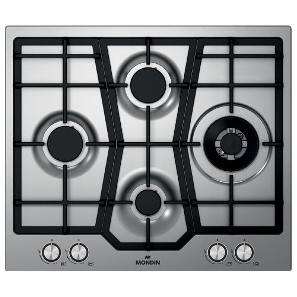 موندين  FQ604VRGE –  طباخ غاز –60 سم – ستانلس ستيل