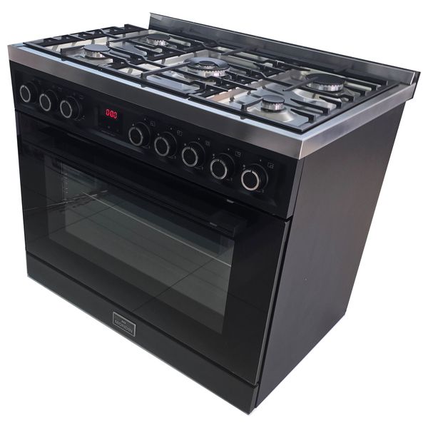 طباخ موندين غازي - 5 مشاعل - GGBPROF-T - اسود