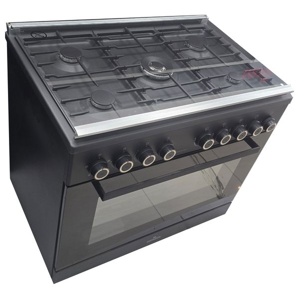 طباخ موندين غازي - 5 مشاعل - S95GGBM - اسود