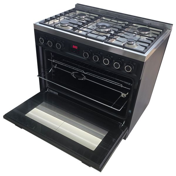 طباخ موندين غازي - 5 مشاعل - GGBPROF-T - اسود