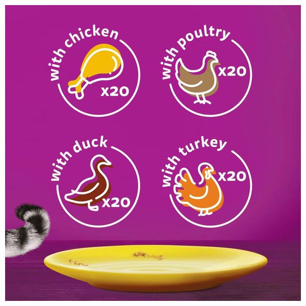 Whiskas Poultry Feast in Jelly Cat Food - 80X