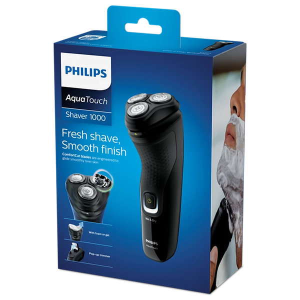  ماكينة حلاقة فيليبس أكوا توتش - فئة 1000 – كهربائية - أسود 