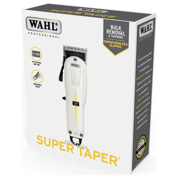 ماكنة حلاقة وال - Cordless Super Taper - أسود-أبيض