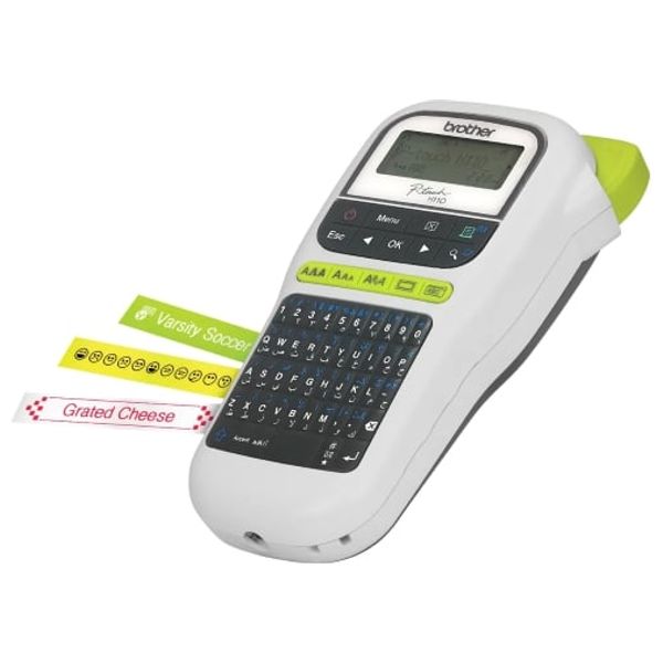  Brother Handheld Label Printer - 20mm/s Print Speed ​​- Supports TZe Tapes up to 12mm - LCD Screen - White 