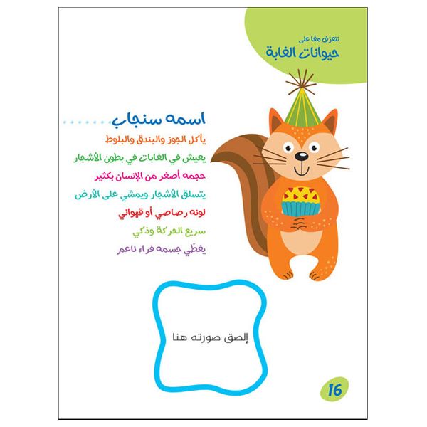 دار البراق لعبة كتاب لاصق - حيوانات الغابة - سنتين فما فوق