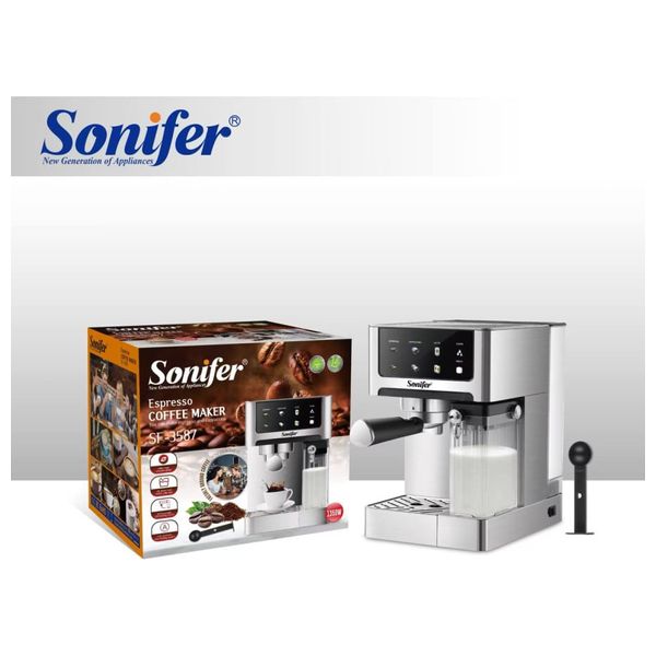  ماكينة صنع قهوة إسبريسو سونيفر - 1350 واط - سلفر 
