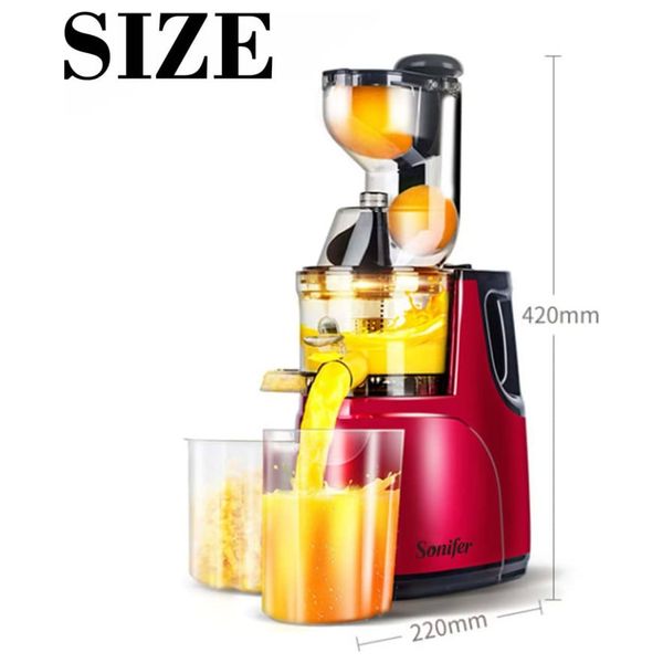  Sonifer SF-5537 - Cold Press Slow Juicer - 150W - Red 