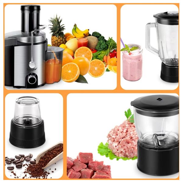  سونيفر خلاط وعصارة 4 في 1 - 800 واط - SF-5525 - أسود 