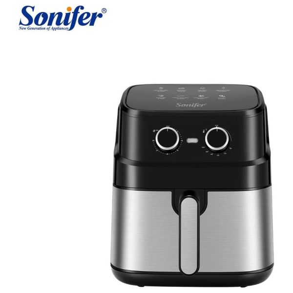Sonifer Air Fryer - 6.5L capacity - Dual control panel - Black