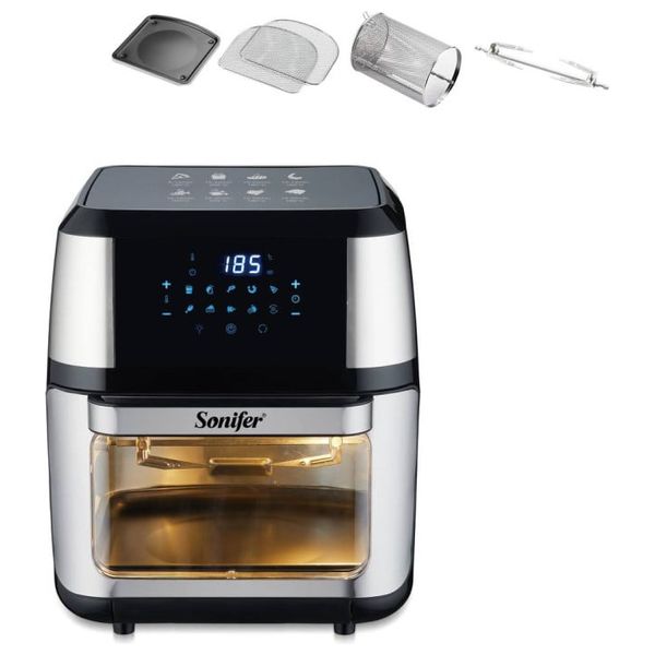  قلاية هوائية سونيفر - 1800 واط - 12 لتر - اسود 