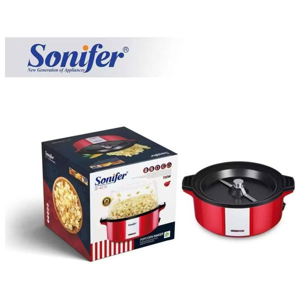  سونيفر ماكنة صنع الفشار - 700 واط - SF-4015 - احمر 