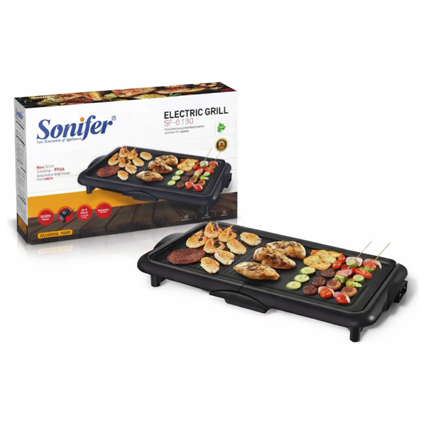  Sonifer SF-6130 - Electric Flat Grill - 2000W - Black 
