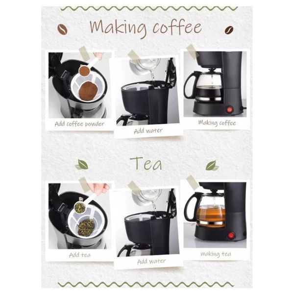 Sonifer Coffee Maker SF-3530 - 800W - Brew up to 12 cups at once - Warming plate to keep coffee hot - Black + Whisk Gift