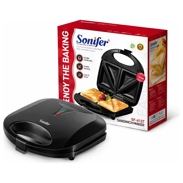  Sonifer SF-6137 - Sandwich Maker- Black 