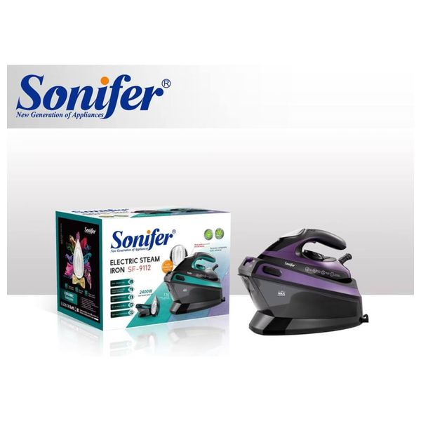 Sonifer  Steam Iron - 2400W  - Large 1.5L water tank - Black