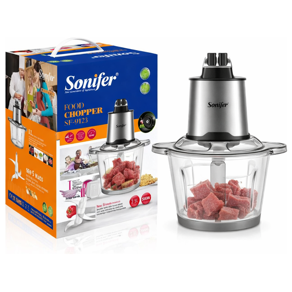  سونيفر محضرة طعام - 2.5 لتر - 500 واط - SF-8121 - سلفر 