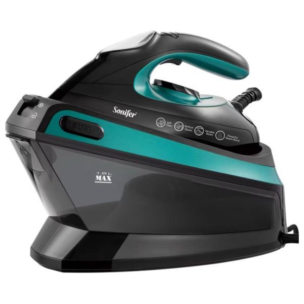 Sonifer  Steam Iron - 2400W  - Large 1.5L water tank - Black
