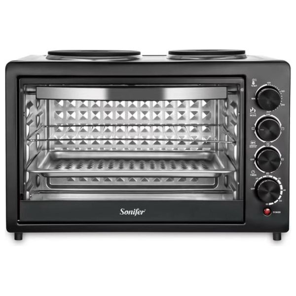  فرن كهربائي سونيفر - بقوة 1700 واط - 38 لتر - اسود 