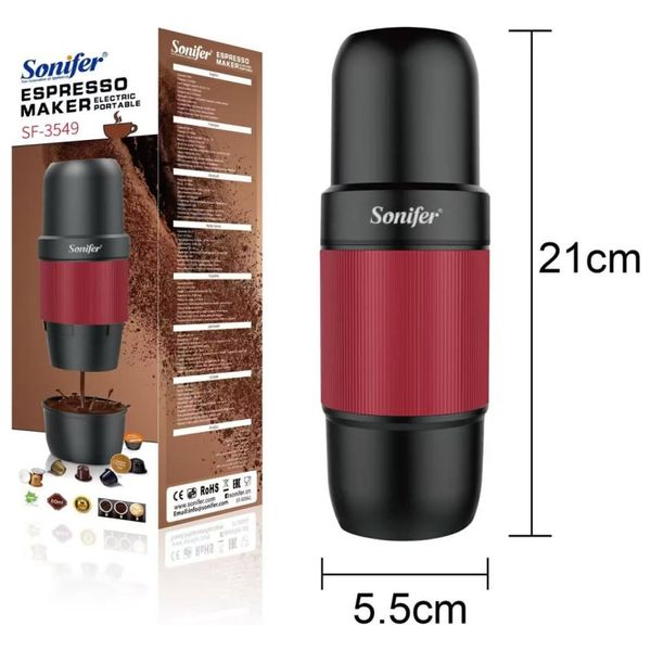  Sonifer SF-3549 - Portable Coffee Maker - 80ml - Black 