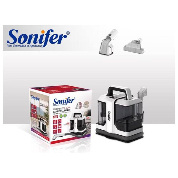  مكنسة سونيفر المحمولة لغسل السجاد - بقوة 450 واط - بسعة 1.8 لتر - ابيض 