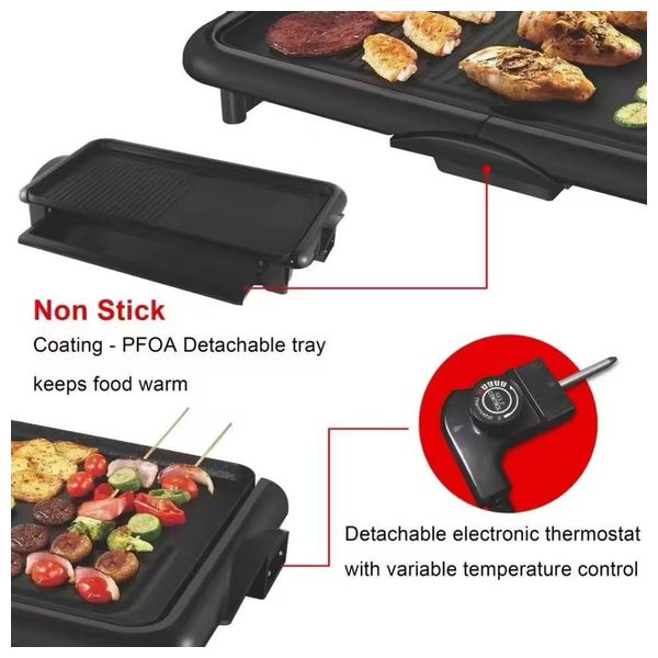  Sonifer SF-6130 - Electric Flat Grill - 2000W - Black 
