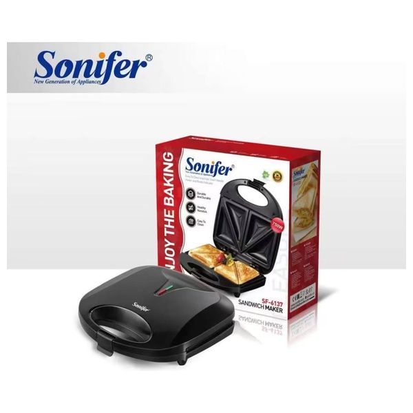  Sonifer SF-6137 - Sandwich Maker- Black 