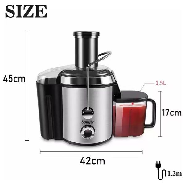  Sonifer SF-5516 - Electric Fruit Juicer - 1.5L - Nickel Copper 