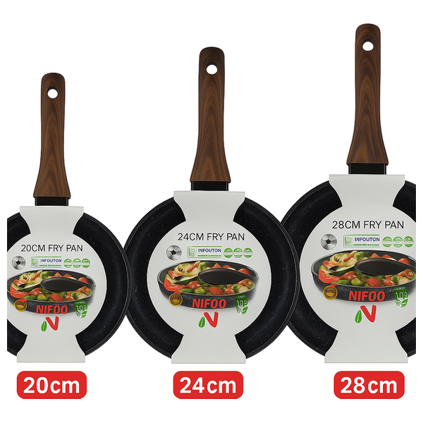  Nifoo Frypan Set - 3 pieces - Black 