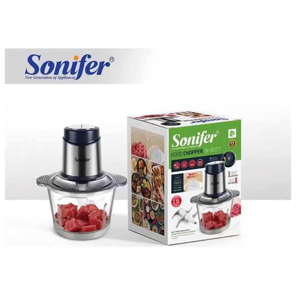  Sonifer SF-8077 - Food Chopper - 2.5 L - 400 W - Silver 