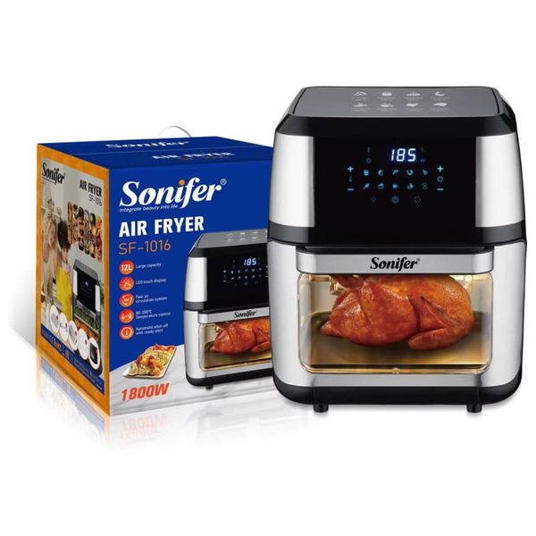  قلاية هوائية سونيفر - 1800 واط - 12 لتر - اسود 