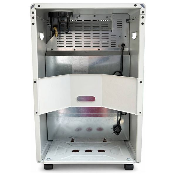  مدفأة سونيا مزدوجة التشغيل غاز وكهرباء مع نظام أمان وعجلات متحركة 