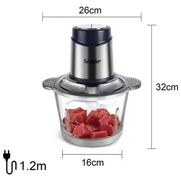  Sonifer SF-8077 - Food Chopper - 2.5 L - 400 W - Silver 