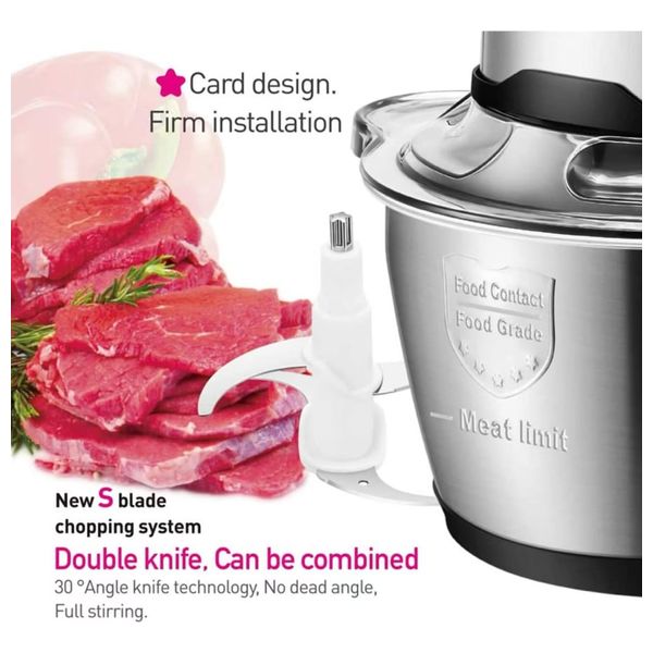  Sonifer SF-8115 - Food Chopper - 1.8L - 400 W - Nickel Copper 
