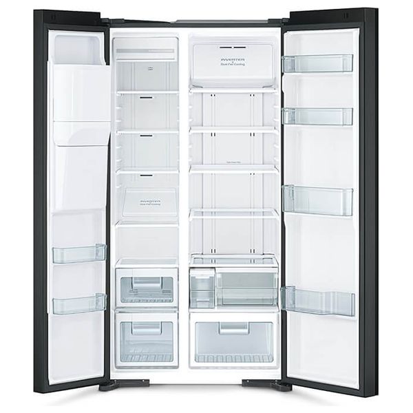  Hitachi R-SX700GPUQ0 - 26ft - Side By Side Refrigerator - Glass Black 