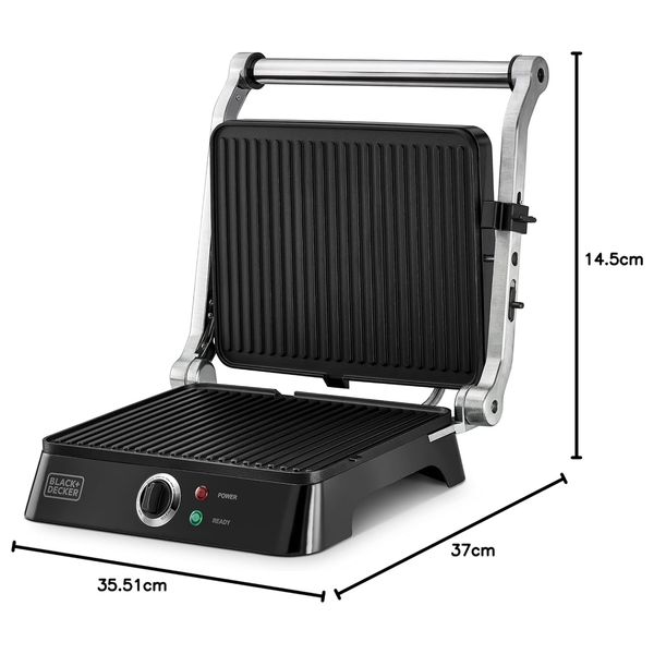  شواية كهربائية  بلاك آند ديكر- 1400 واط - CG1400-B5 - سلفر 