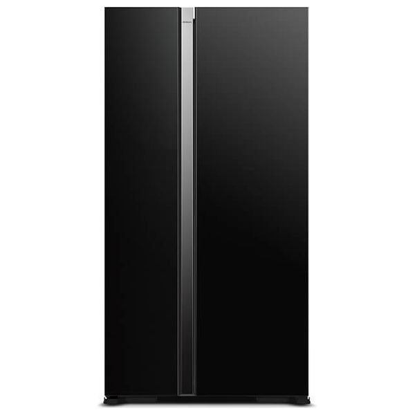  Hitachi R-S700PUQ0 - 26ft - Side By Side Refrigerator - Glass Black 