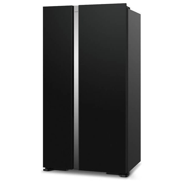  Hitachi R-S700PUQ0 - 26ft - Side By Side Refrigerator - Glass Black 