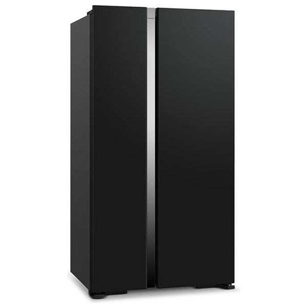  Hitachi R-S700PUQ0 - 26ft - Side By Side Refrigerator - Glass Black 