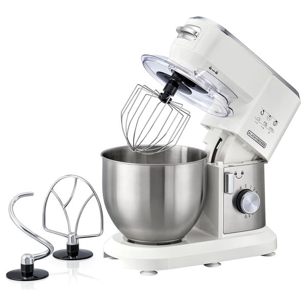 Black & Decker MKM100-B5 - Bowl Mixer - 6 L - 1000 W - White