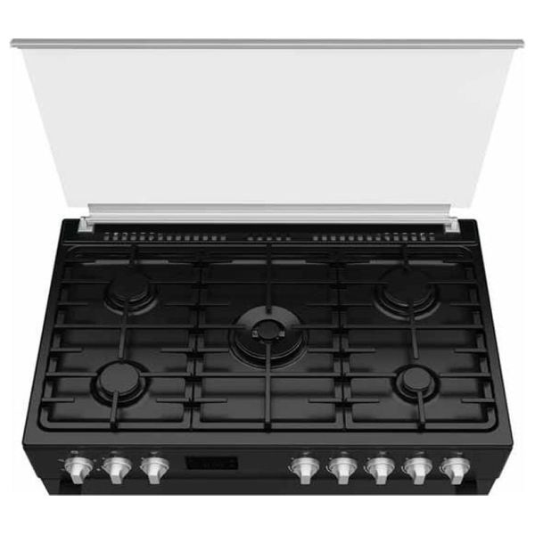 طباخ جورنجي غازي - 5 مشاعل - GGI9C20B - اسود