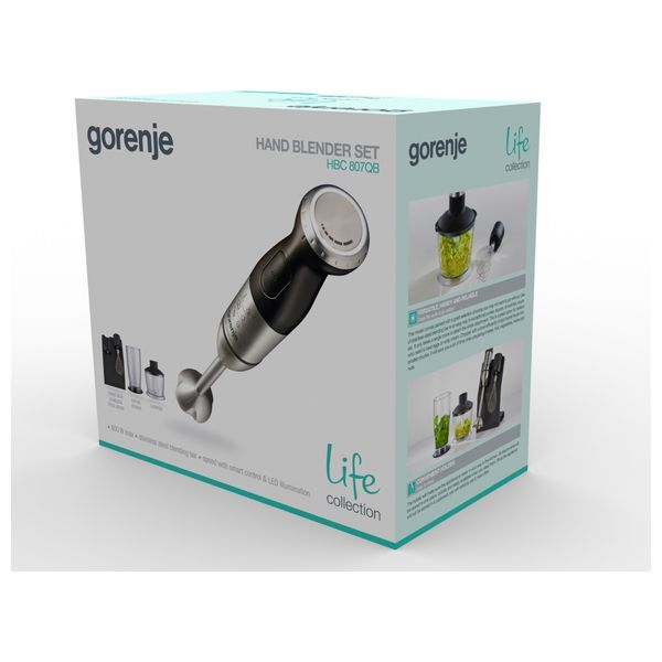  Gorenje Hand Blender - 800 W - 0.5 L - HBC807QB - Black 