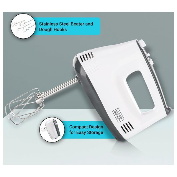 Black & Decker M350-B5 - Hand Mixer - 300 W - White