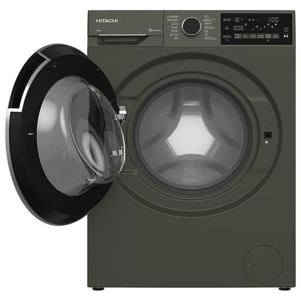  غسالة هيتاشي فتحة امامية - 10 كغم - 1400 دورة بالدقيقة - BD-100XFVEM - رمادي 