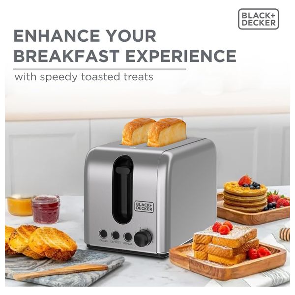 Black & Decker ET244-B5 - Toaster - 1050 W - Stainless Steel