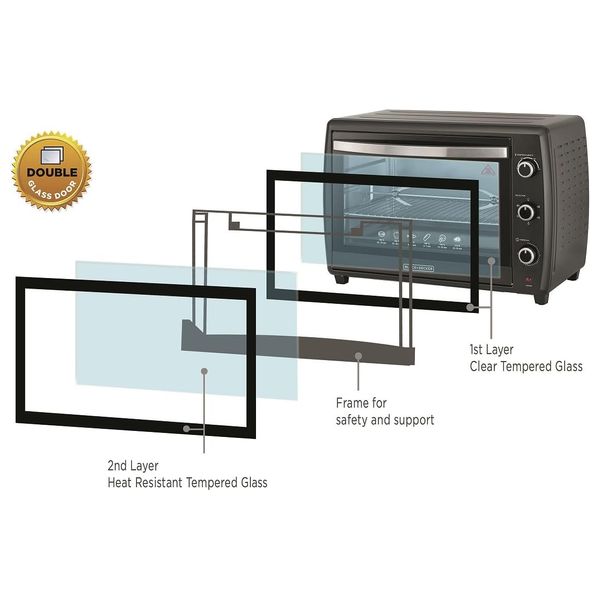  Black & Decker TRO70RDG-B5 - Multifunction Toaster Oven with Rotisserie - 70 L - Black 