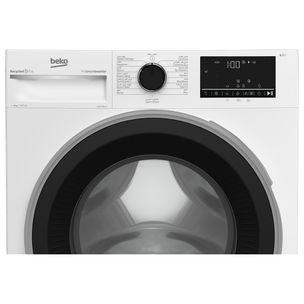  غسالة بيكو فتحة امامية - 8 كغم - 1200 دورة بالدقيقة - B3WFT4822W - ابيض 