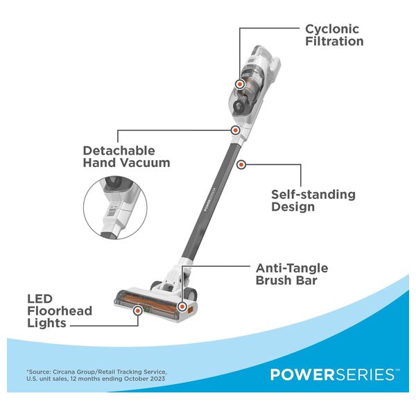  مكنسة محمولة بلاك اند ديكرلاسلكية - BHFEA520J - رمادي 