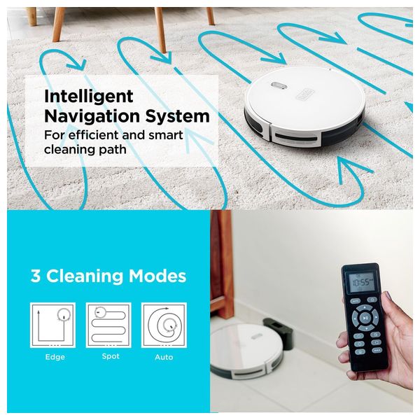 Black & Decker BRVA425B10-B5 - Robotic Vacuum Cleaner & Mop - White